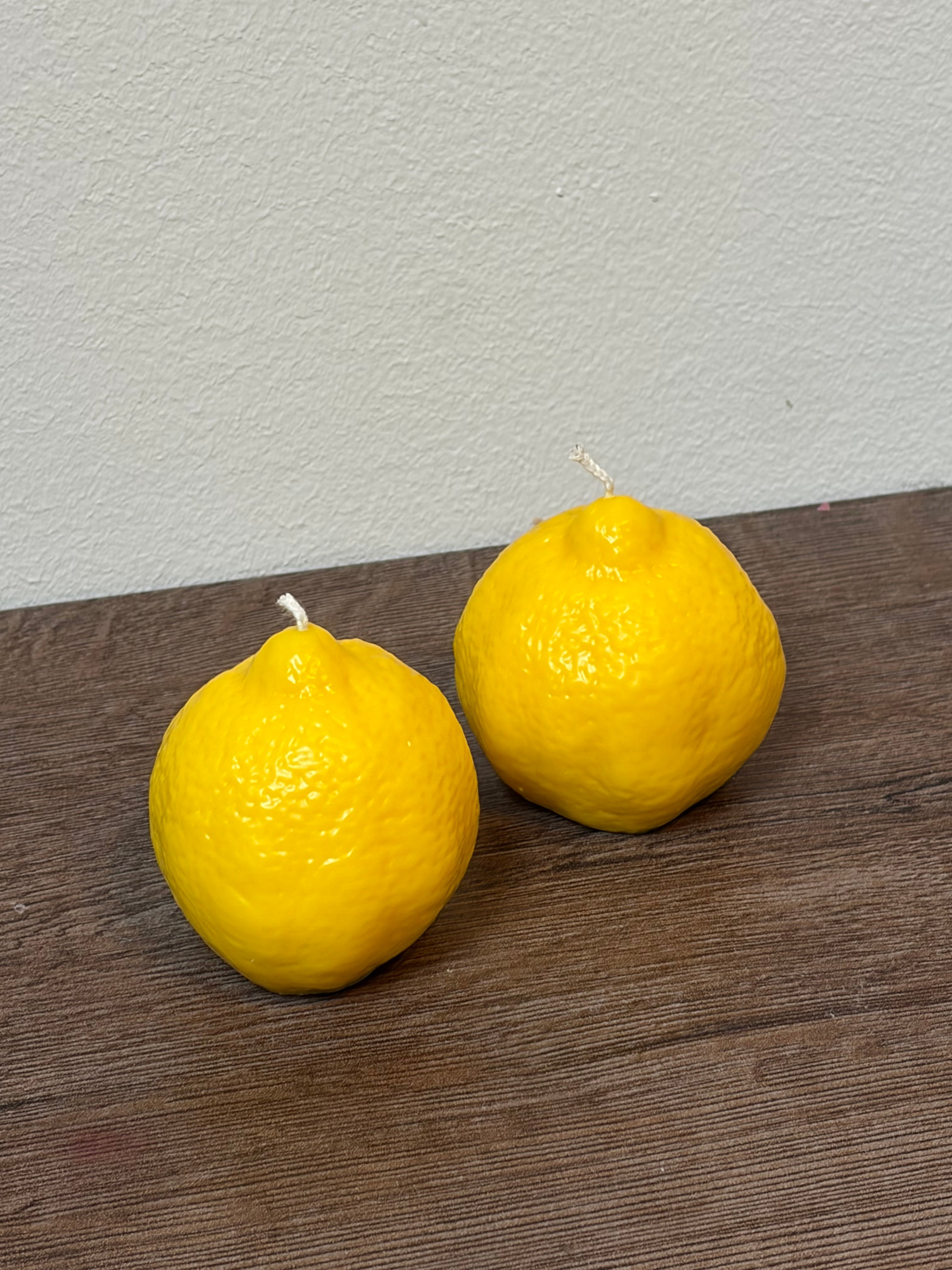 Zitronen Standkerze