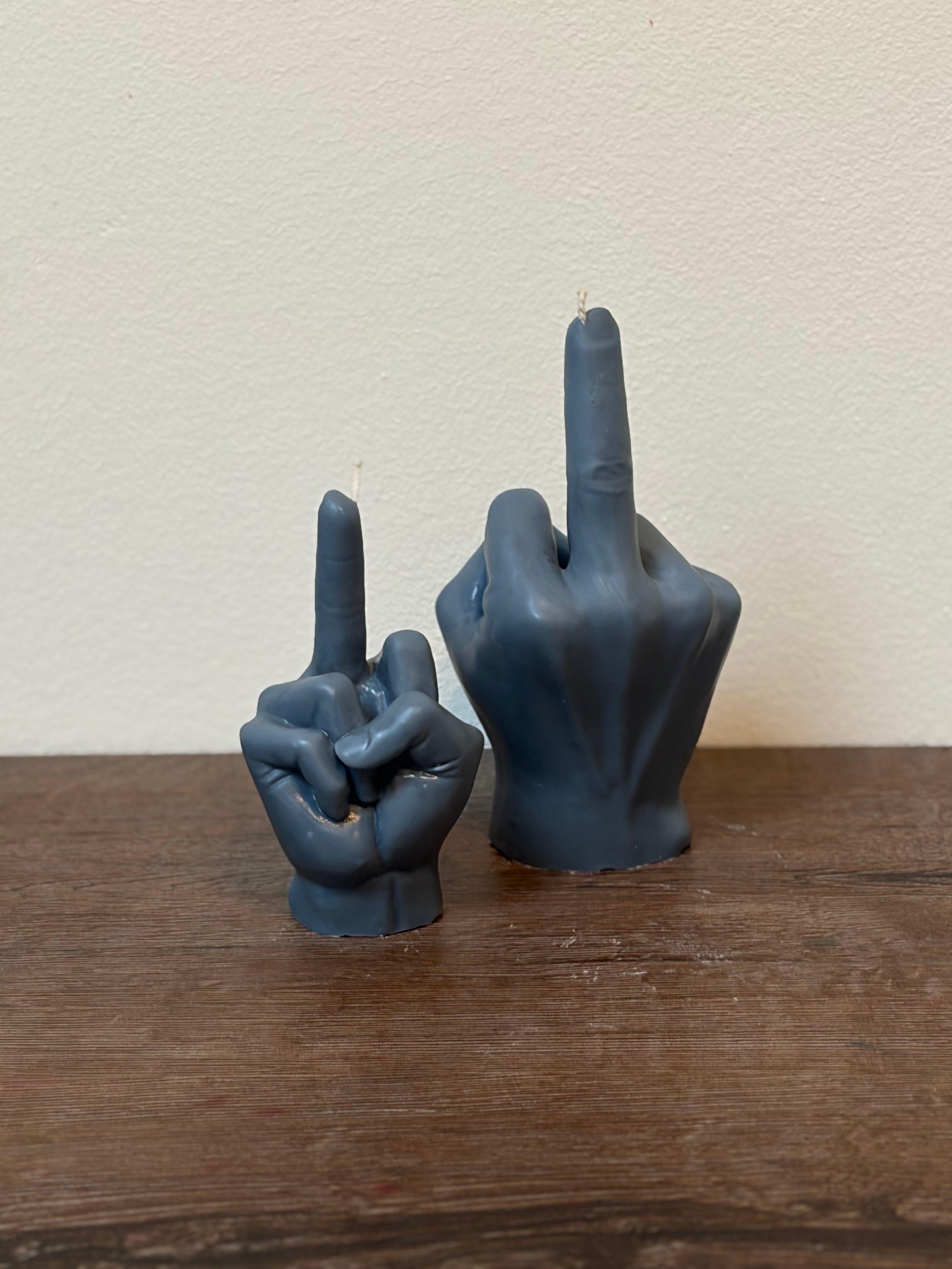 Die freundlichste Kerze der Welt - Mittelfinger Standkerze