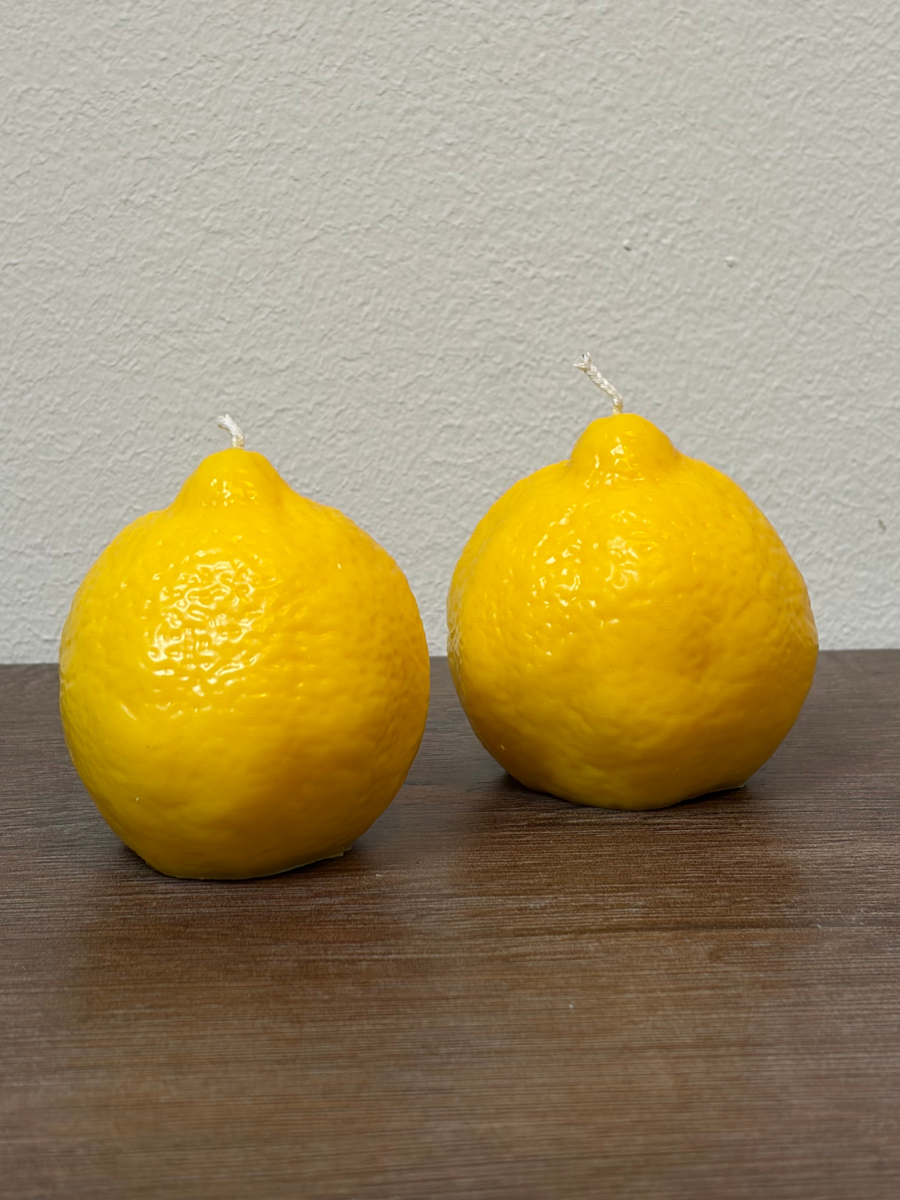 Zitronen Standkerze